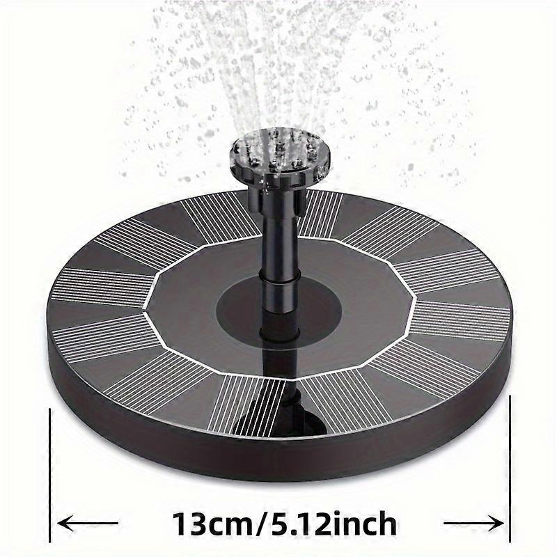 3W Solar Bird Bath Fountain with Glass Panel - 7 Nozzle Set & LED Lights - Battery Backup for Outdoor Ponds, Pool, and Gardens - Automatic Power Off