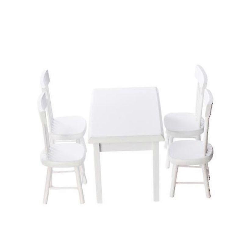 Wooden Dining Table And Chair Model Set