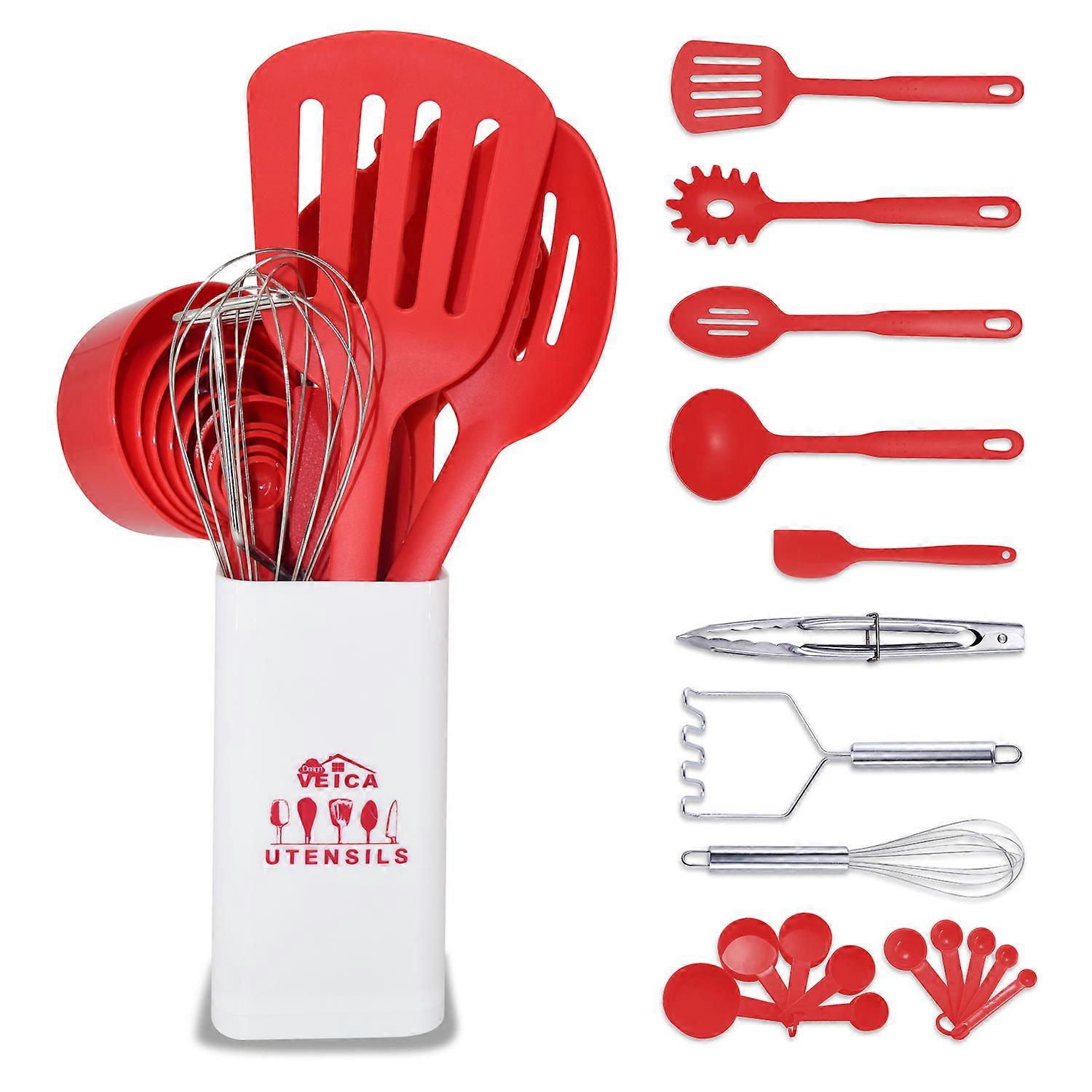 19Pcs Food Grade Kitchen Tools Heat Resistant Nylon Cooking Utensil Set Non-stick