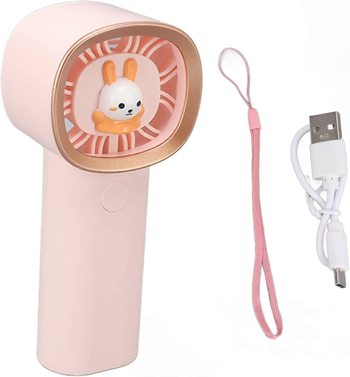 Mini-Lüfter, 3-stufig einstellbar, Handventilator für den Außenbereich. (rosa, 1 Packung)