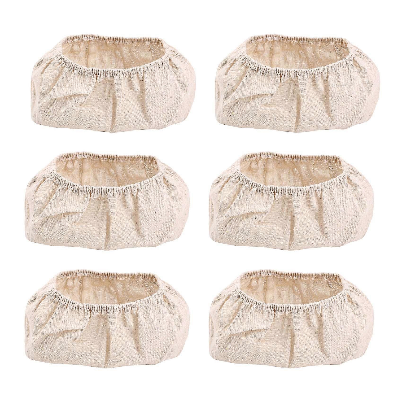 6 Pcs Oval Shape Bread Proofing Basket Cover Natural Rattan Baking Dough Sourdough Proofing Basket