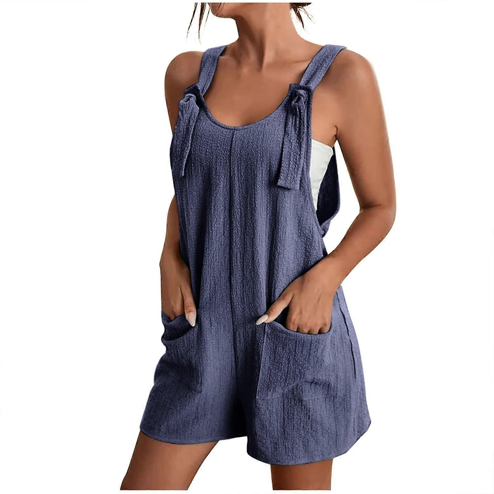 Rompers for Women 2024 Shorts Summer Beach Casual Short Jumpsuits with Pockets Trendy One Piece Cruise Vacation Outfits -GSLA 6.18