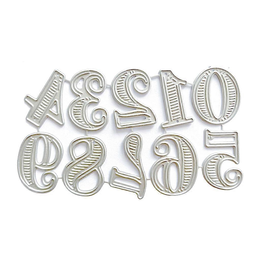Number Cutting Dies Numbers Embossing Die Cuts Templates for Card Making Scrapbooking DIY Papercraft Album Crafts