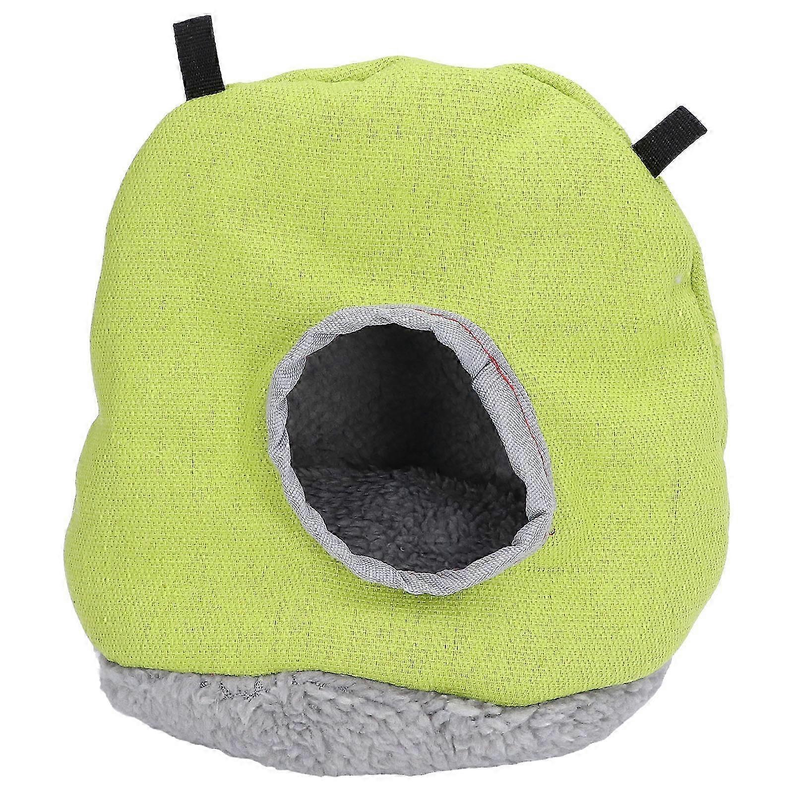 Round Soft Plush Birdhouse for Parrots Easy to Clean Space-Saving Design Safe Green Home