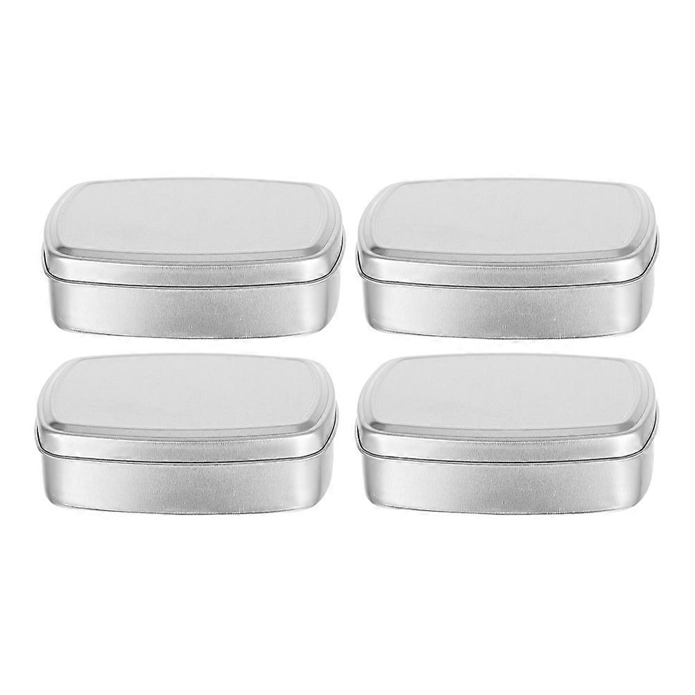 4pcs Empty Aluminum Boxes Refillable Containers Candles Cosmetics Storage Boxes