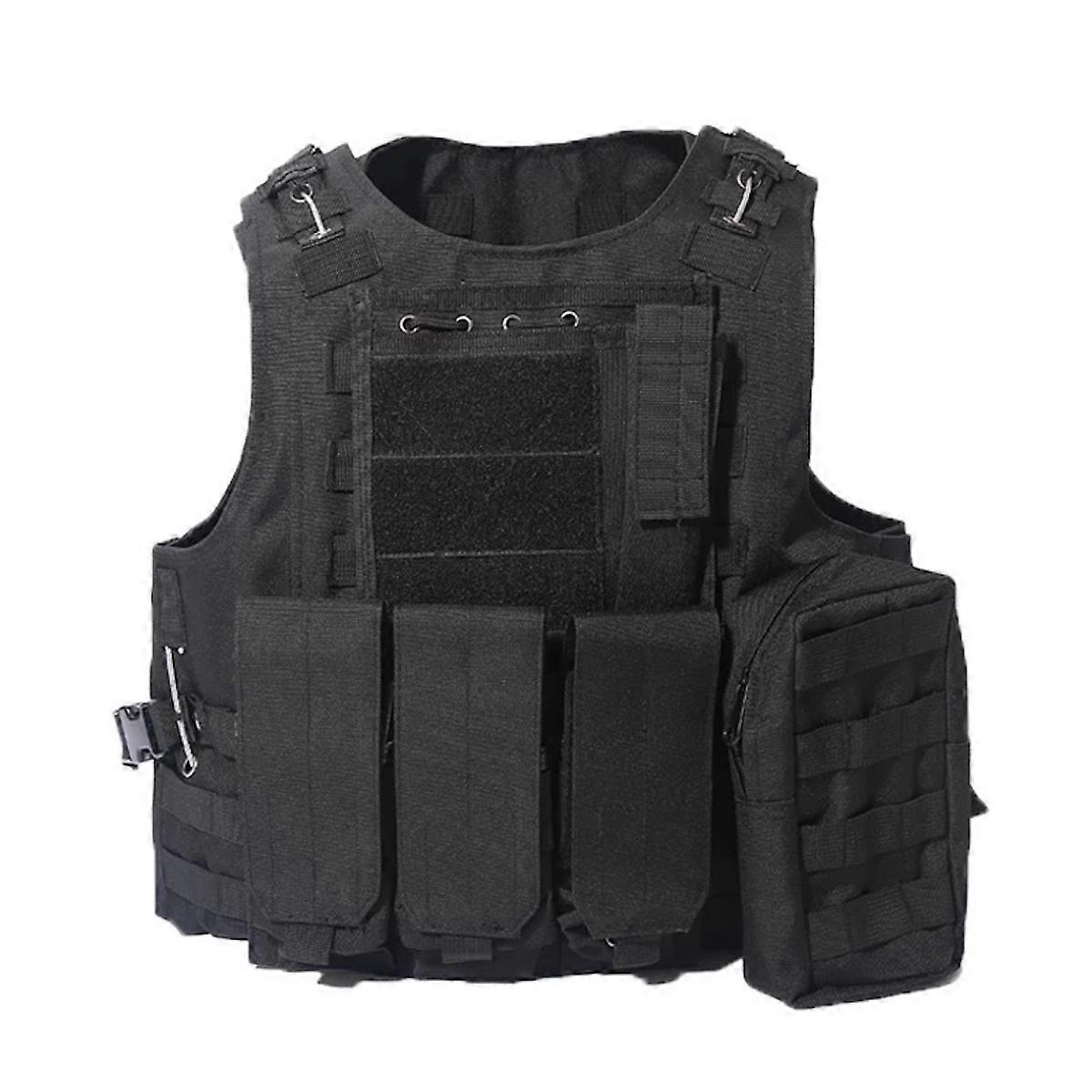 Black Airsoft Waistcoat Tactical Molle Army Vest Hunting Vest Jacket for Men