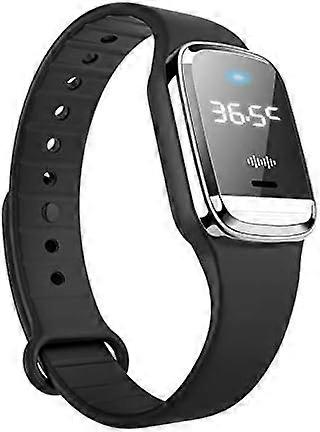 (Black) Mosquito Repellent Bracelets, Body Temperature Display and USB Rechargeable Waterproof Ultrasonic Mosquito Repellent Watch for Adults and Chil