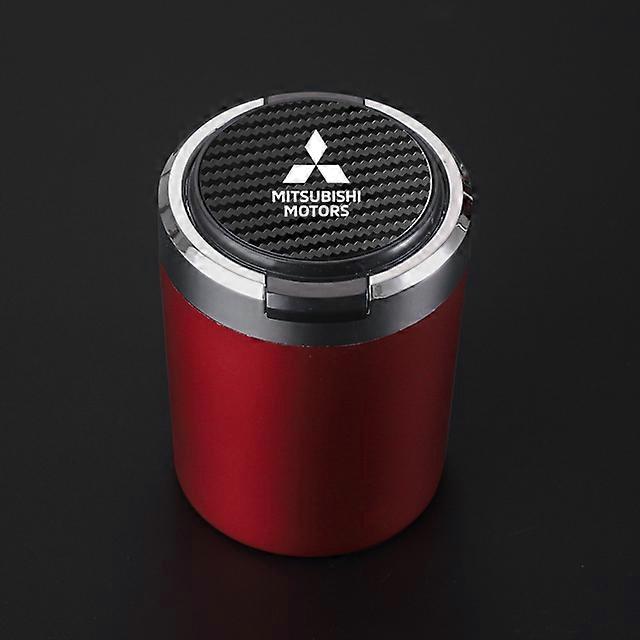 Ashtrays Car accessories ashtray Button open style LED Stainless steel plastic For Mitsubishi Lancer ASX Pajero Outlander car Styling
