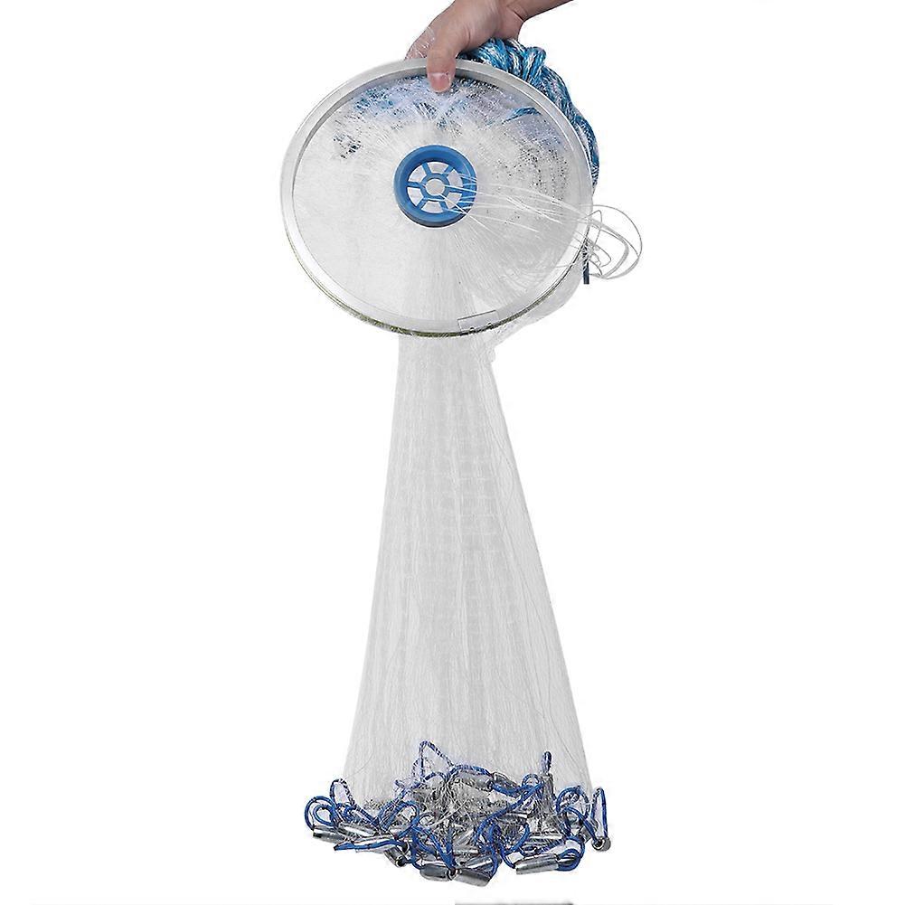 Portable Durable Hand Throw Fish Mesh Net Catch Fishing Network Trap Accessory3.6 meters