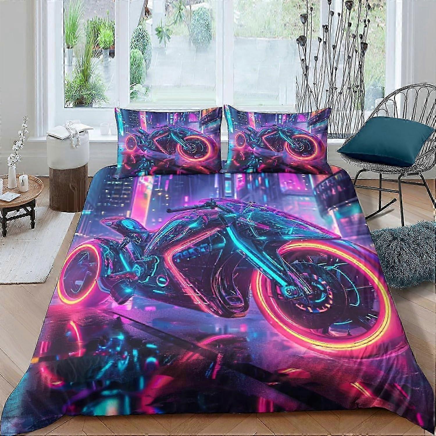 J1350 Lençóis Tie-Dye para Meninos Meninas Impresso em 3D Capa de Colcha Colorida Capas de Edredom Capa de Edredom Microfibra Macia com Fecho de Zíper com Travesseiro 