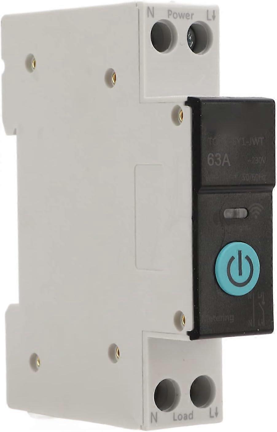 Din Rail Circuit Breaker, Smart WiFi Switch Mobile Phone Remote Control, 3 Timing Modes Wireless Function for Household Appliances,Applicable APP for 