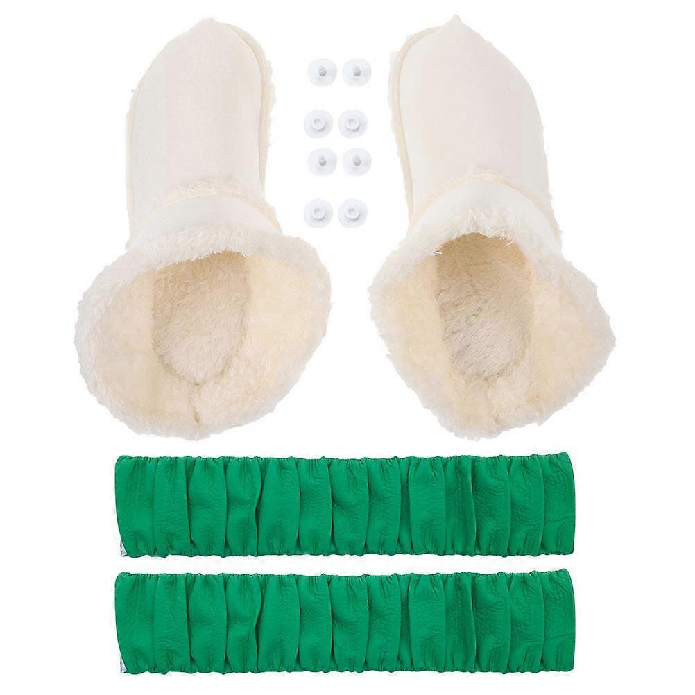 1 Pair Winter Shoe Inserts Plush Hole Shoe Inserts Detachable Warm Shoe Inserts