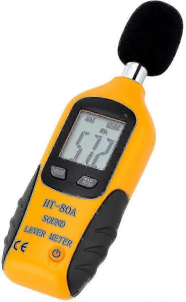 Decibel Meter, Digital Sound Level Meter Handheld Audio Noise Meter Tester With Lcd Display Measuring1pcs-yellow