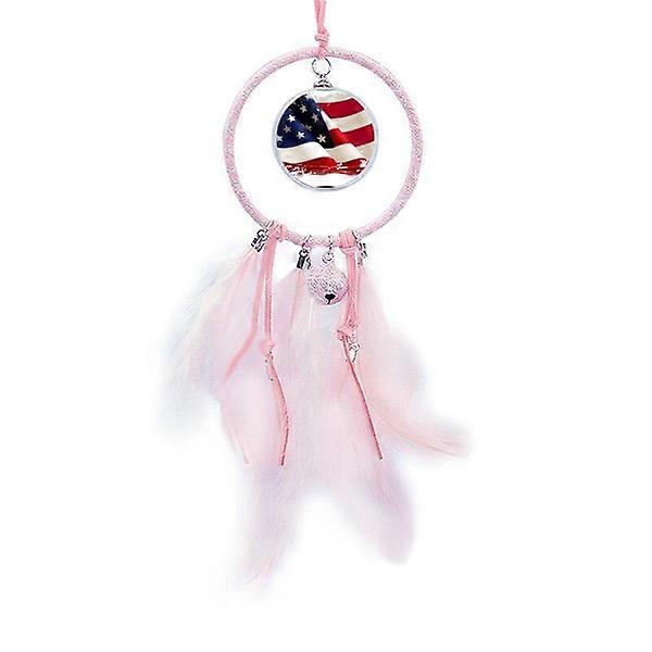 Air Brushing Stars And Stripes America Flag Dream Catcher Small Bell Bedroom Decor