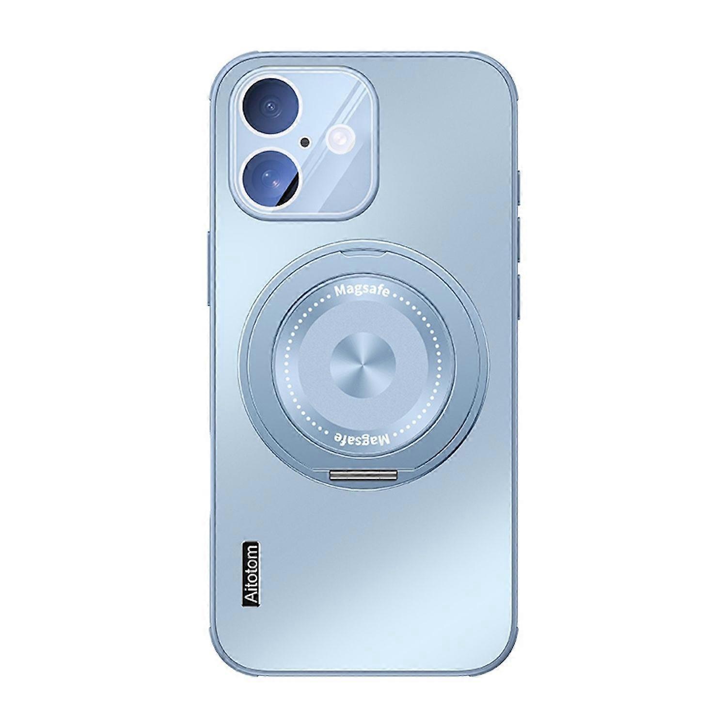 For Apple iPhone 16 Plus MagSafe Case with Cooling Lens Protector Blue