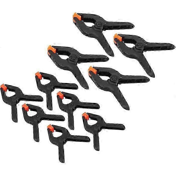 Spring-loaded clamp, strong clamping force Ergonomic wear-resistant handle design Easy-to-use woodworking clamp