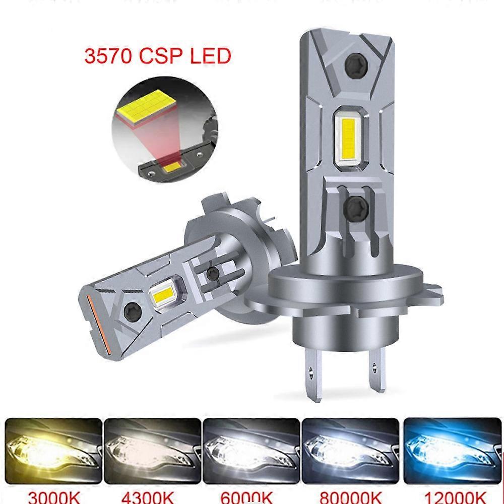 60000LM 110W H7 car light LED    Fog Turbo LED Head Lamp Bulbs High Power H7 3580 CSP Chips 1:1 Design Mini Size HeadLamp