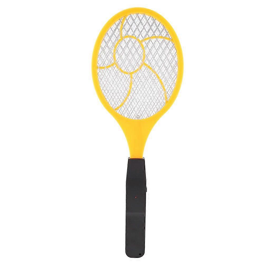 Three layer Electric Fly Mosquito Swatter Bug Zapper Racket Insects Killer (Yellow)