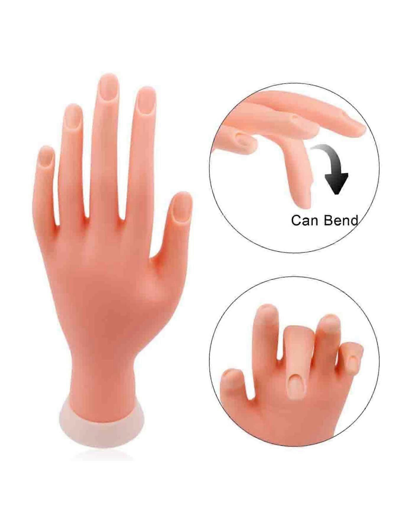 1pc Acrylic Gel Nail Trainer Practice Hand Model For Nail Technician Training
