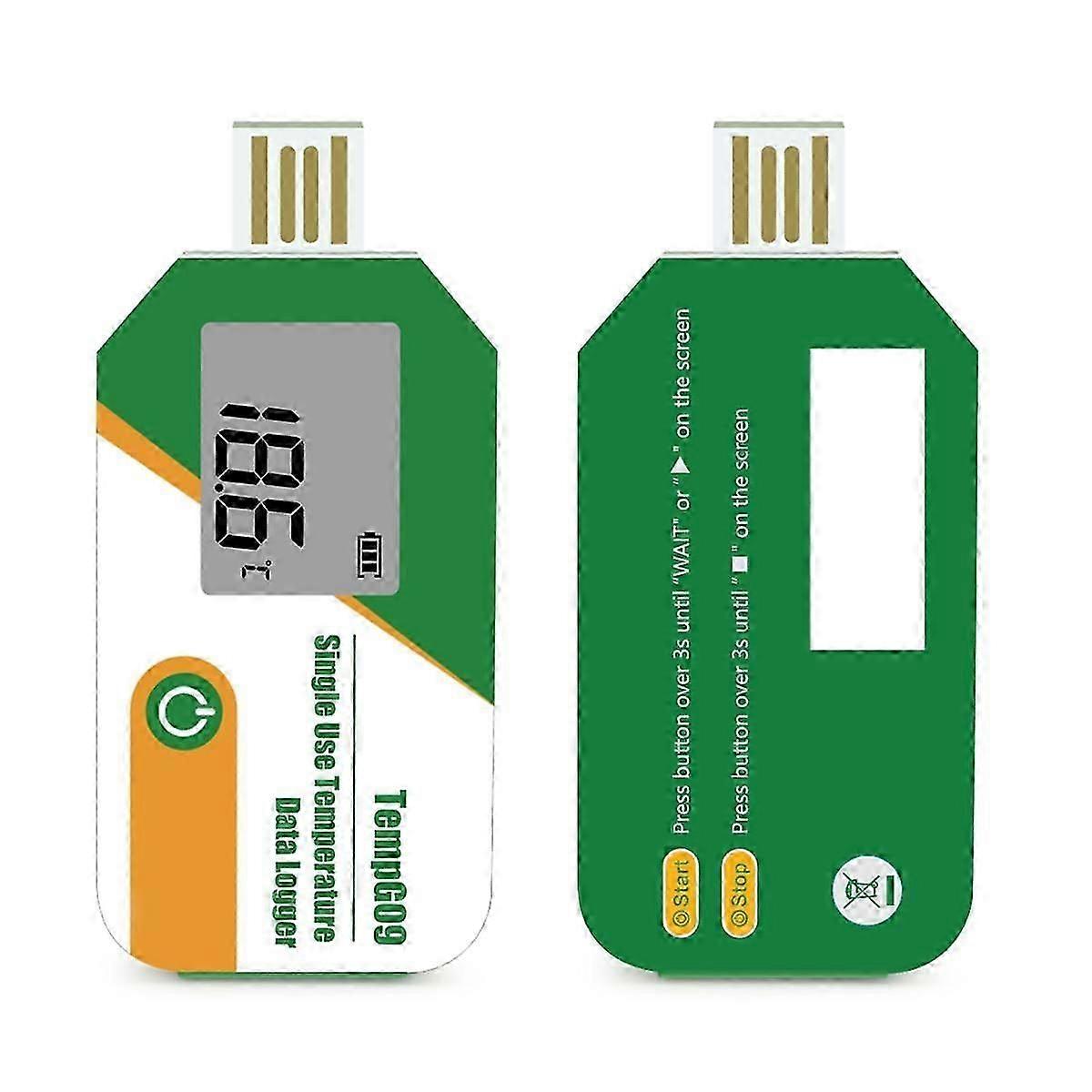 Registrador de Dados de Temperatura USB com Display Digital Capacidade de 32000 Pontos Descartável Registrador de Temperatura Pd