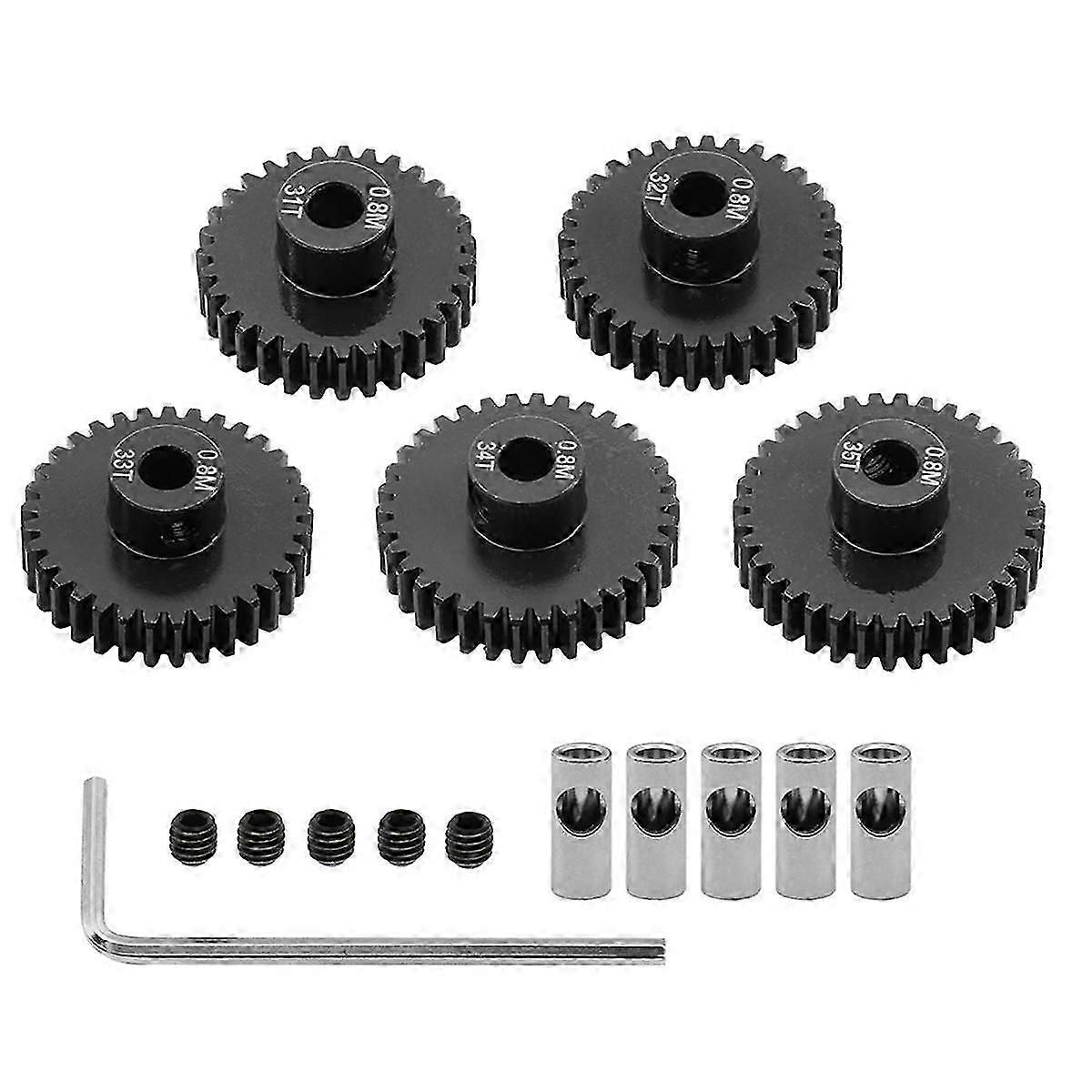 0.8m Motor Gear Set For 1/10 Rc Rigs Crawler Axial Capra F9 Scx10 Iii Ar45p Axle Upgrade Parts 31t+32t+33t+34t+35t