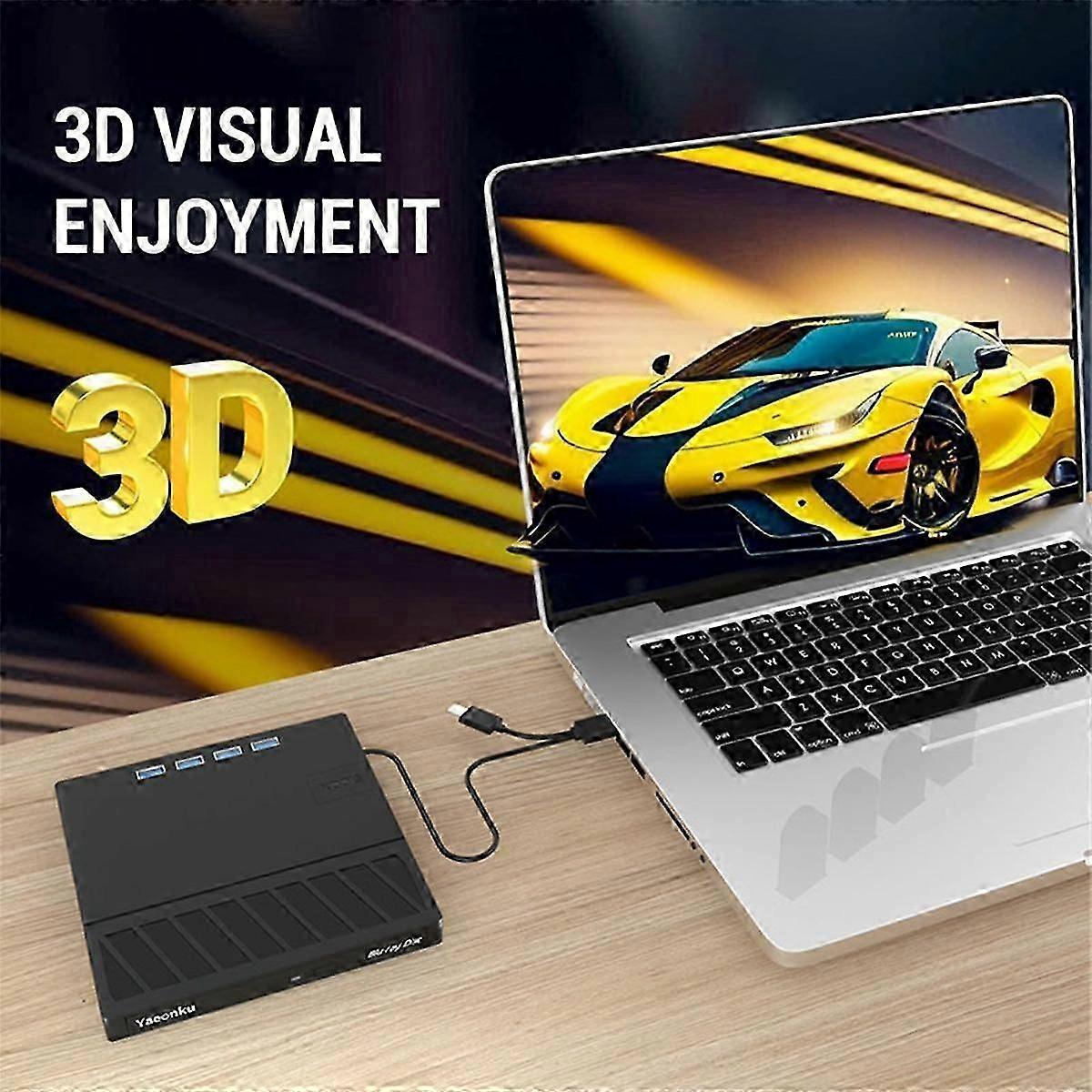 Usb 3.0 Type-c Multiplication External Blu-ray Optical Drive Cd/dvd/bd -/+rw Player Burner Writer Reader For Laptop Pc