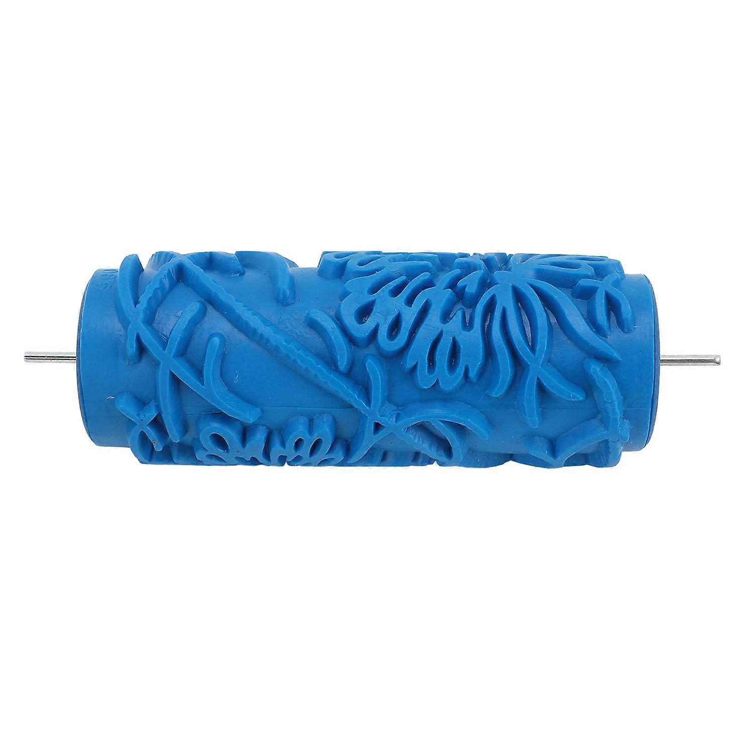 5 Inch Patterned Paint Roller for Wall Decoration Classic Embossing Texture Rubber Roller for Home D