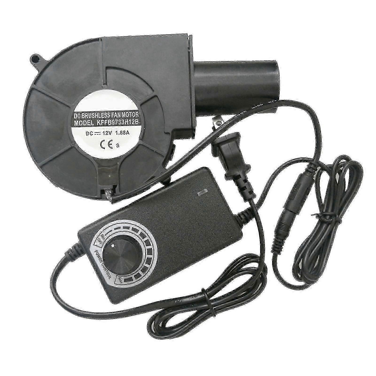 9733 Blower Fan Air Blower High Speed Dc 12v Turbo Centrifugal Fan With Variable Speed Controller For Oil Stove Bbq-yuhao