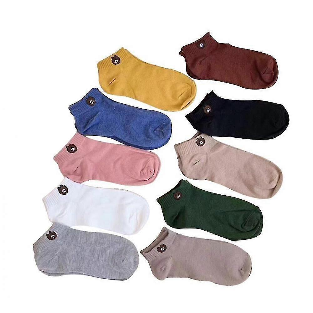 10 أزواج الجوارب القطن على شكل طاقم الجوارب مريحة جورب سلس