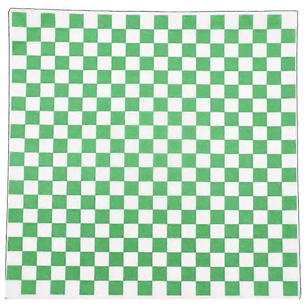 Checkered Dry Waxed Deli Paper Sheets, Paper Liners For Plastic Food Basket, Special For Wrapping Bread