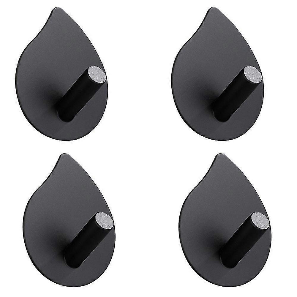 Adhesive Towel Hooks Stick On Wall Hooks Shower Hooks For Bathroom Kitchen Door-4 Packs