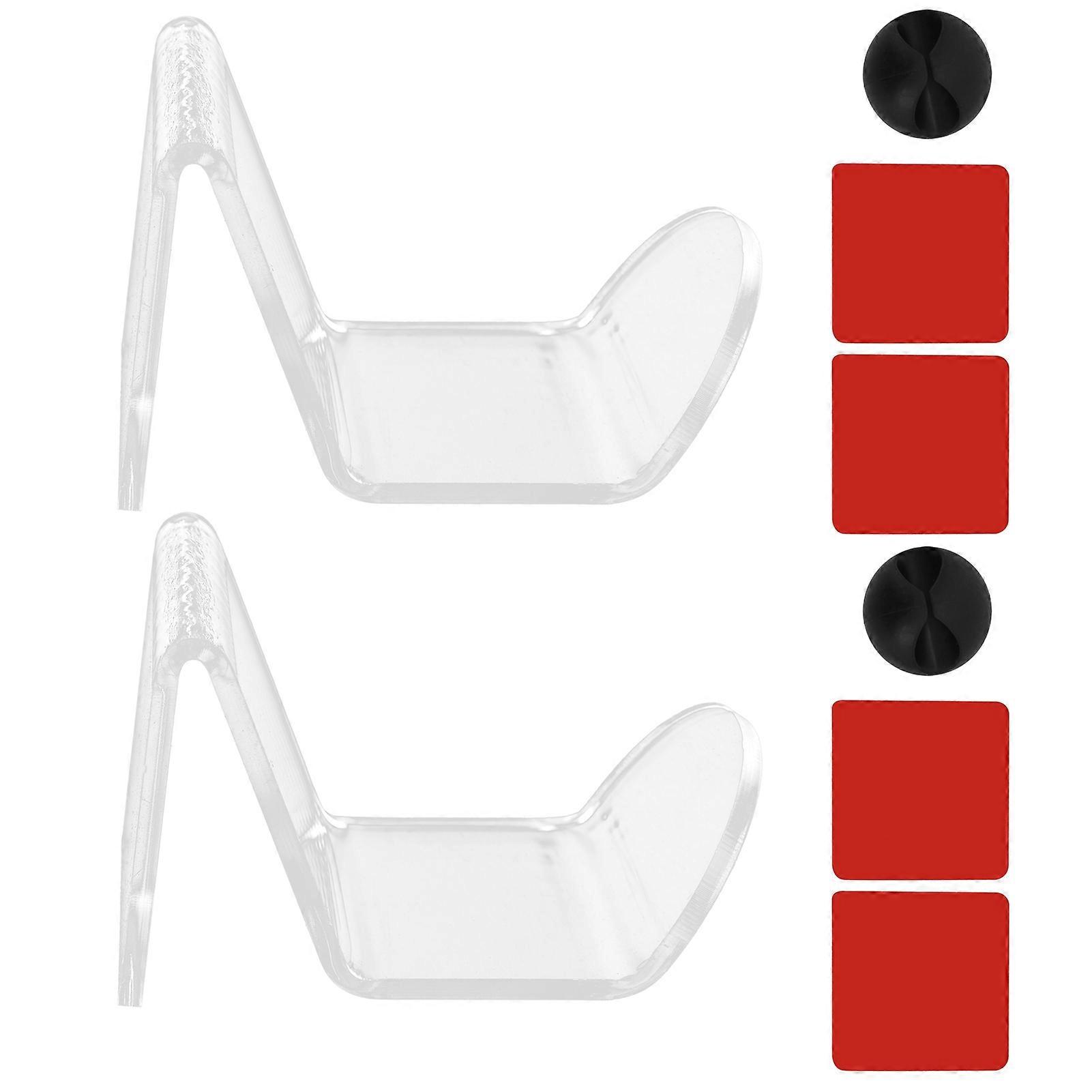 Headphone Bracket Wall Mounted Headset Hanger Acrylic Game Controller Bracket for Home Office