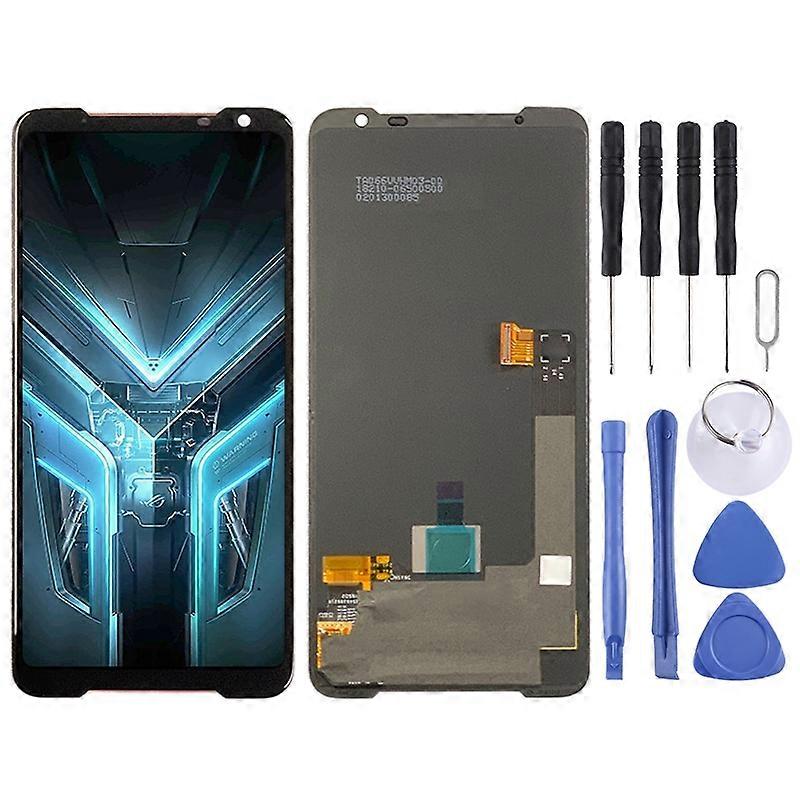 شاشة AMOLED LCD الأصلية لهاتف Asus ROG Phone 3 ZS661KS مع محول الأرقام التجميع الكامل (أسود)