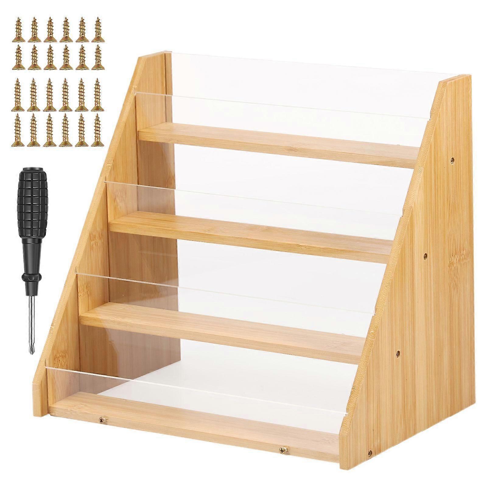 Tiered Greeting Card Display Stand Card Display Rack for Bookmarks Postcards