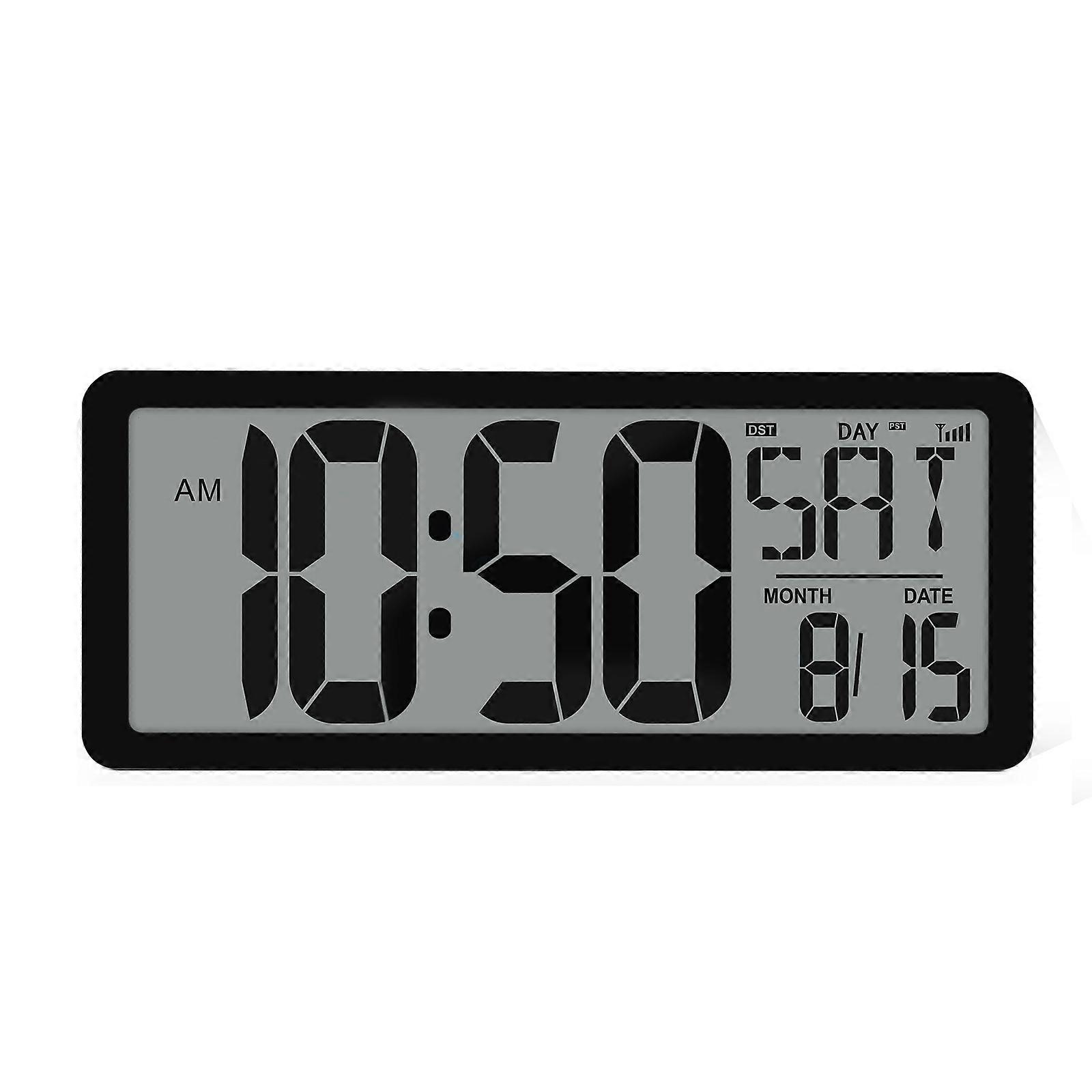 14'' Digital Clock with Oversized Digits, Date and Indoor Temperature Function for Home or Office Easy to Read