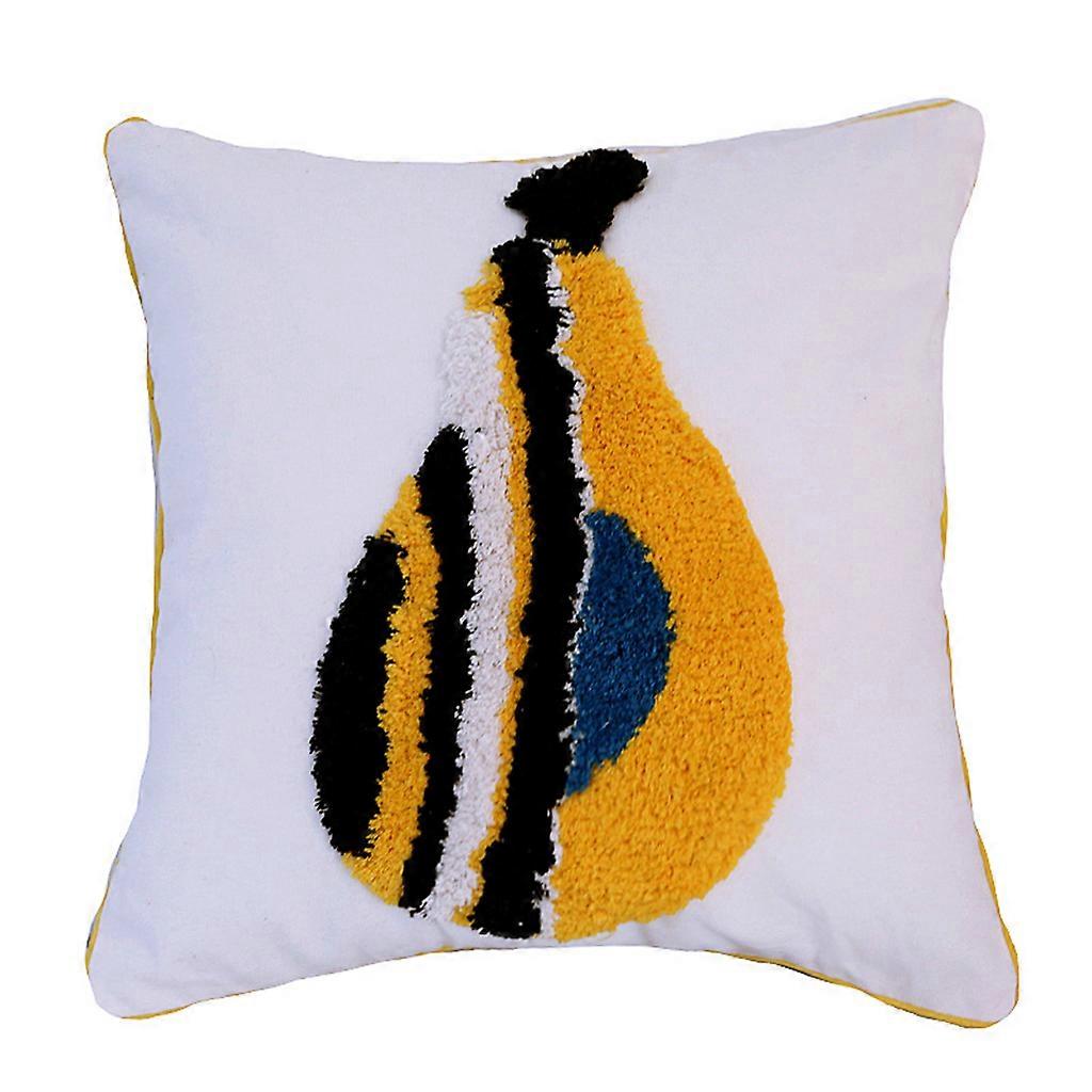 Modern Minimalist Lumbar Throw Pillow for Case Woven Tufted Irregular Striped Abstract Pear Pattern Geometric Cushion Co