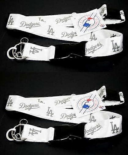 Los Angeles Dodgers MLB White Glacier Lanyard 2 Pack