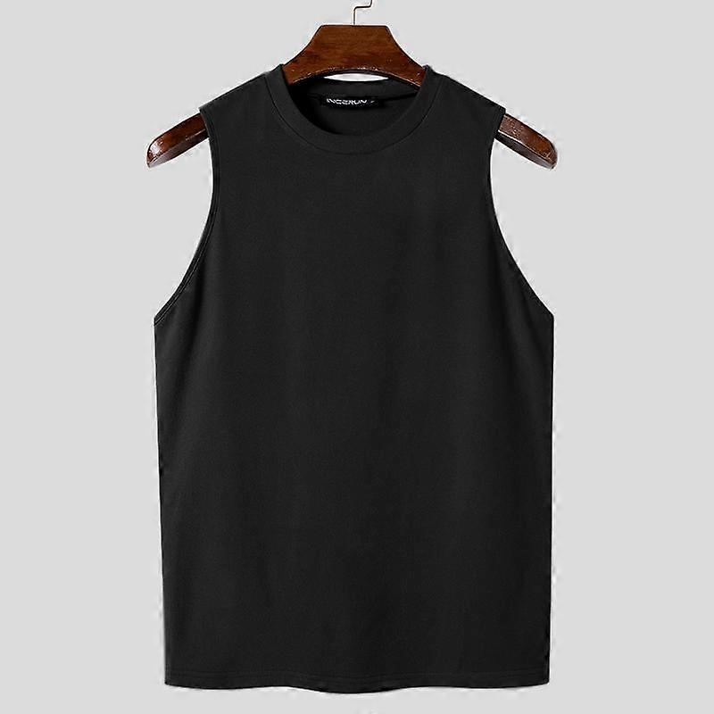 INCERUN Summer Spring Men Solid Color Sleeveless Tank Tops Undershirts