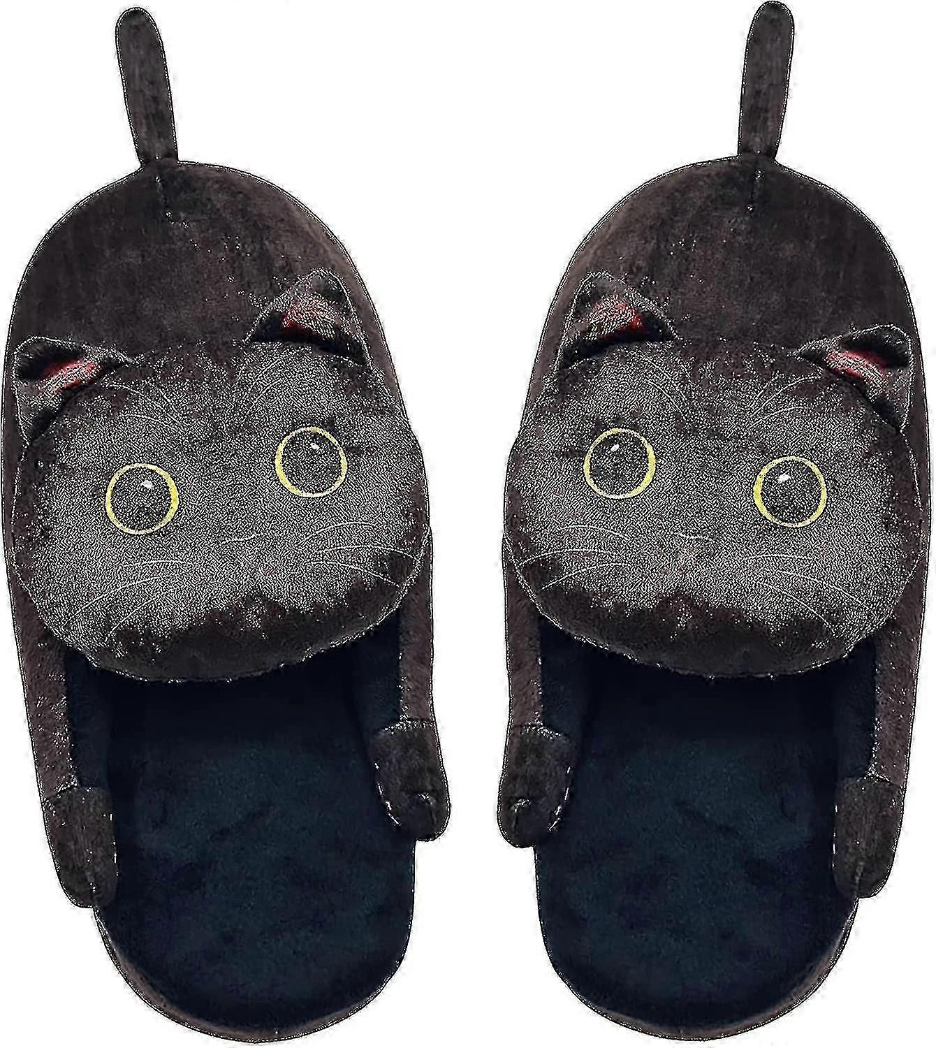 مضحك القط غامض النعال للنساء، غرفة نوم رقيق النعال أحذية المنزل، لطيف الحيوانات داخلي وخارجي النعال ، kawaii النعال ، لينة عدم الانزلاق ، القط الهدايا