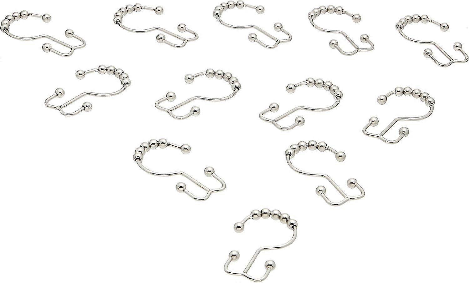 Shower Curtain Hooks Double Sided Hooks Nickel