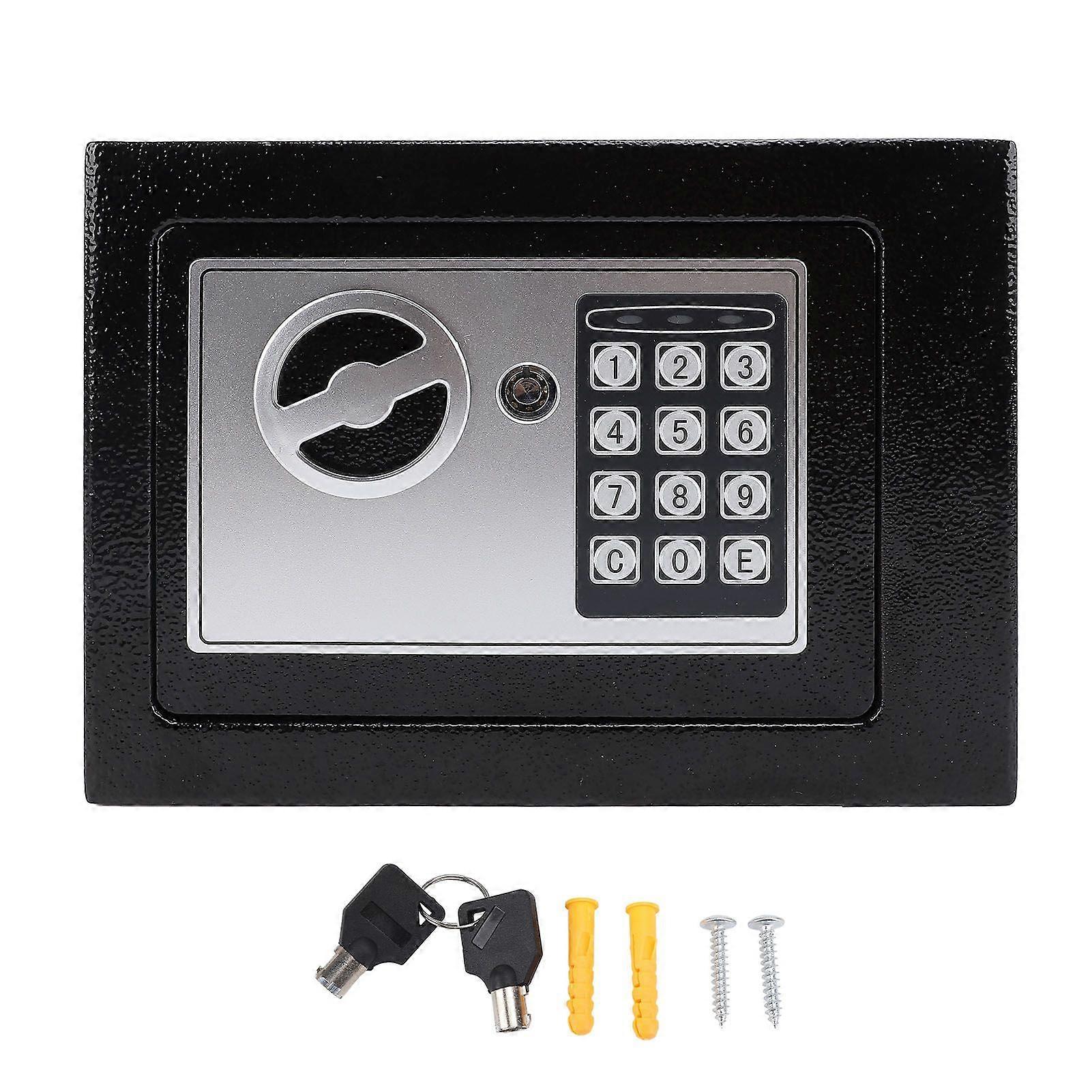Safe Box with Key Code for Money Documents Steel Construction Small Security Lock Cabinet