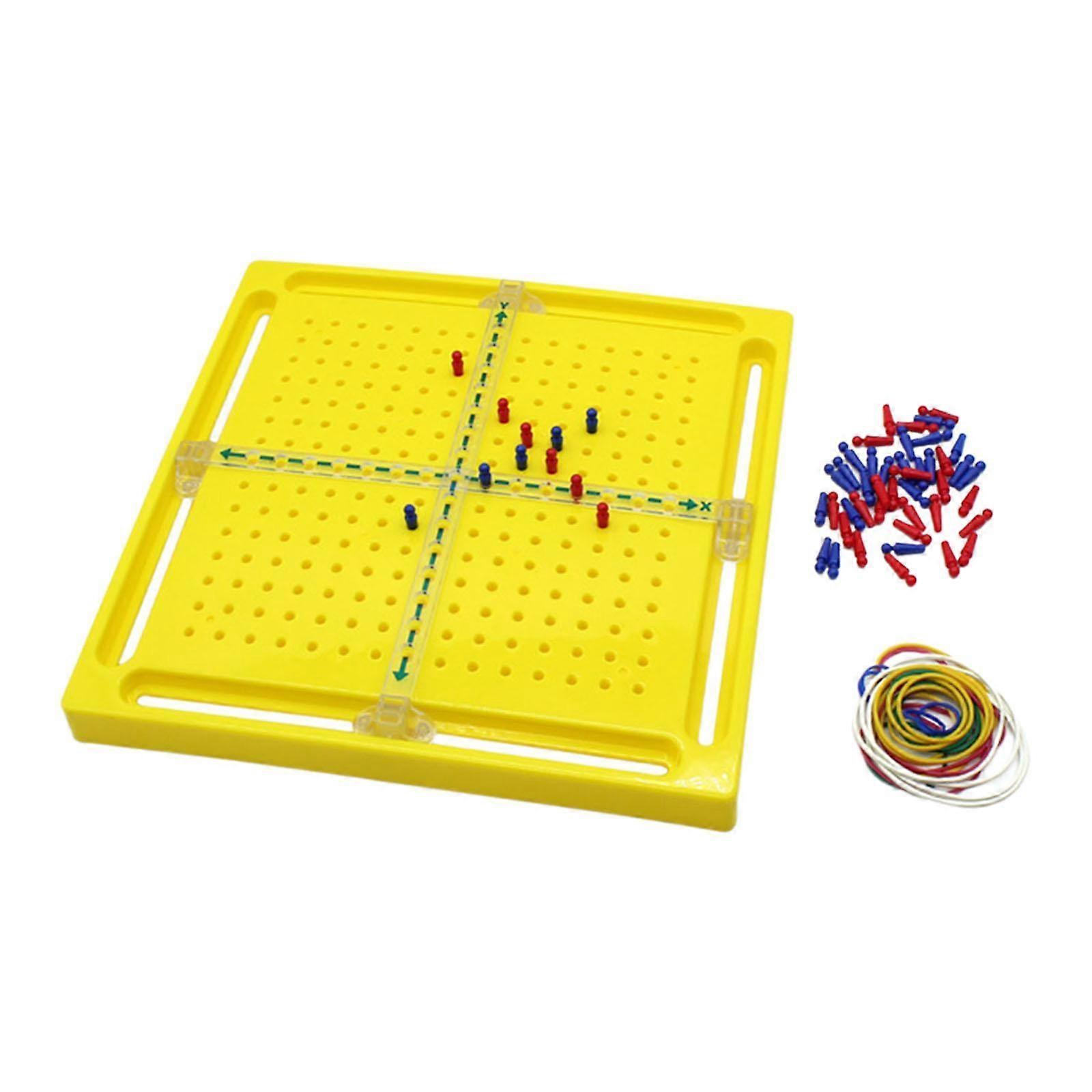 Wooden Geoboard Xy Axis Linear Equation Learning Tool for Kids Children