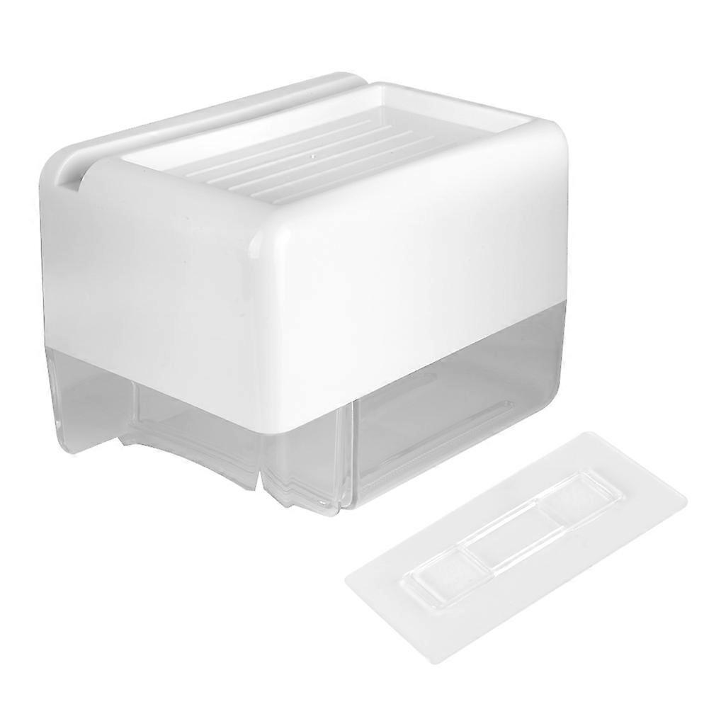 Wall Mounted Toilet Paper Box Bathroom Tissue Shelf Stainless Steel Modern Design 2-Tier Storage Organizer for Space Saving