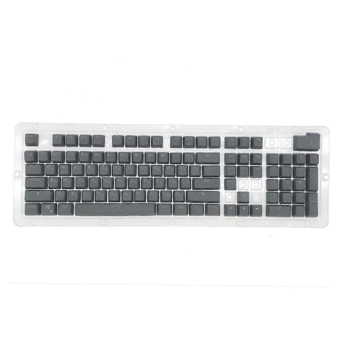 104 Keys Retro Round Keycaps Double Shot DIY Russian English Backlight PBT Typewriter Keycaps for Backlit Classy Player