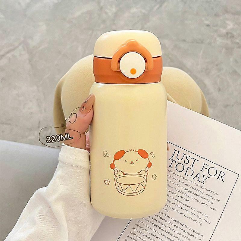10oz/320Ml Stainless Steel Vacuum Insulated Water Bottle,Leakproof,BPA Free-Orange