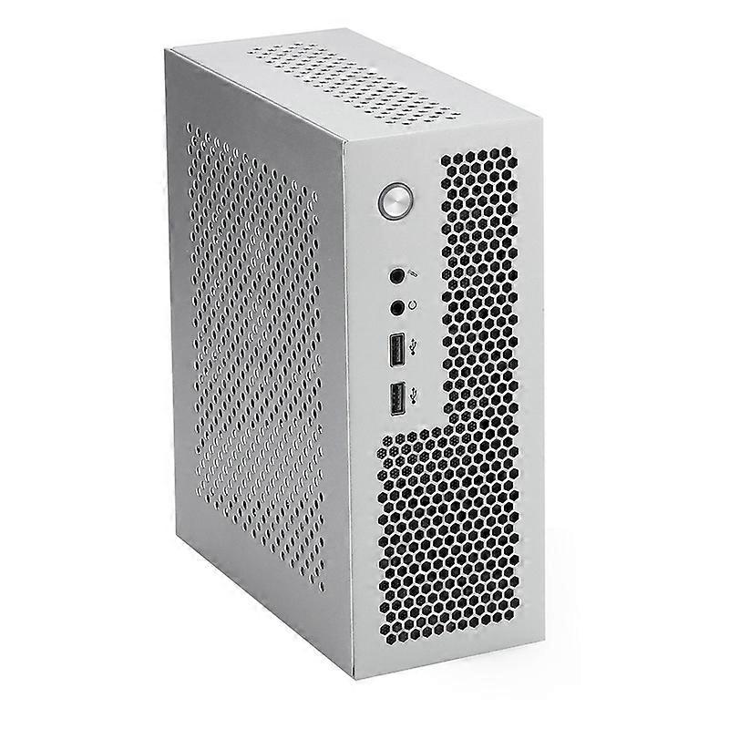 A09 Mini-ITX HTPC PC Kasa İzleme Sunucusu Kasası ile USB3.0 / 2.0 Bilgisayar Kasası için Endüstriyel Kontrol Bilgisayarı Gümüş