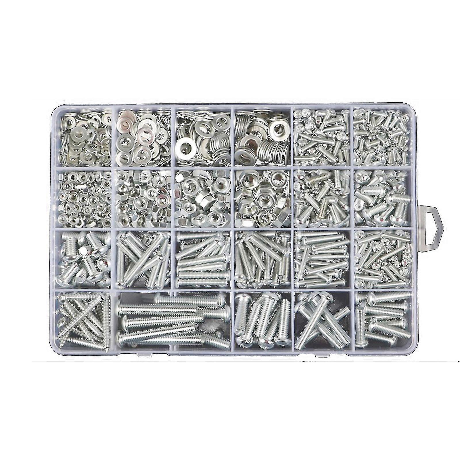 Hex Button Socket Head Cap Screw Nut Hexagon Metric Thread Machine Bolt Assortment Kit Set 304 Stainless Steel M2-M6
