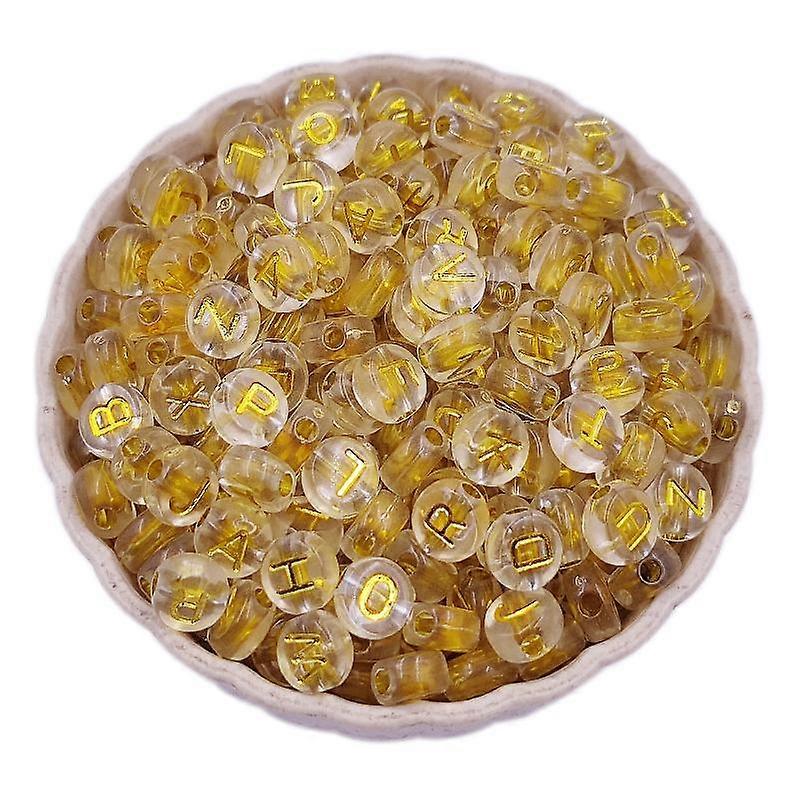 100Pcs 7mm Acrylic Beads Mixed Letter Round For Jewelry Making Loose Alphabet Beads Diy Handmade Bracelet Necklace