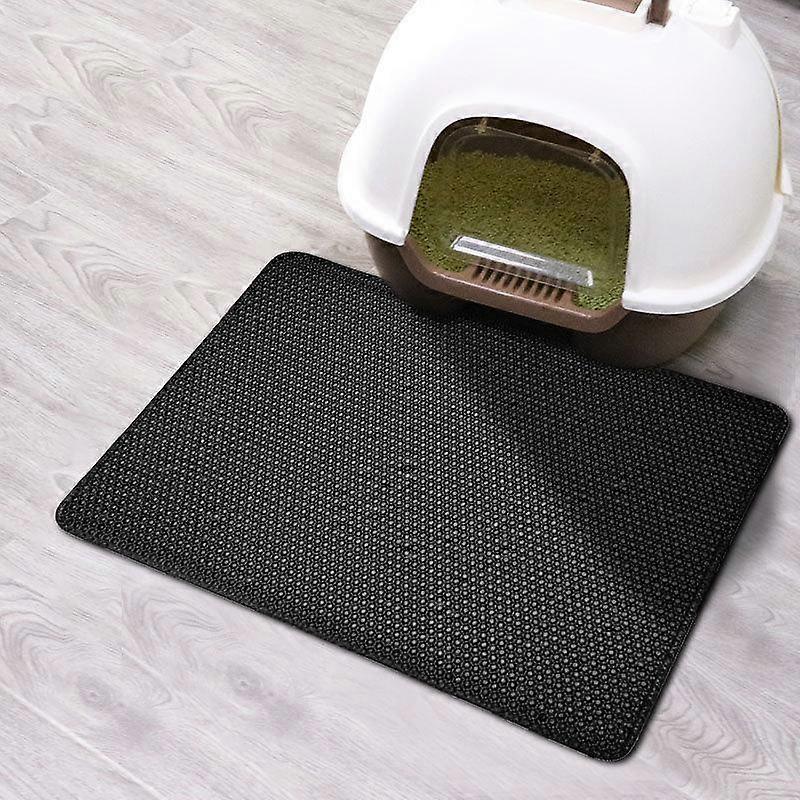 No More Messy Floors with This Anti-Slip Double-Layer Pet Litter Mat Made of EVA Foam!