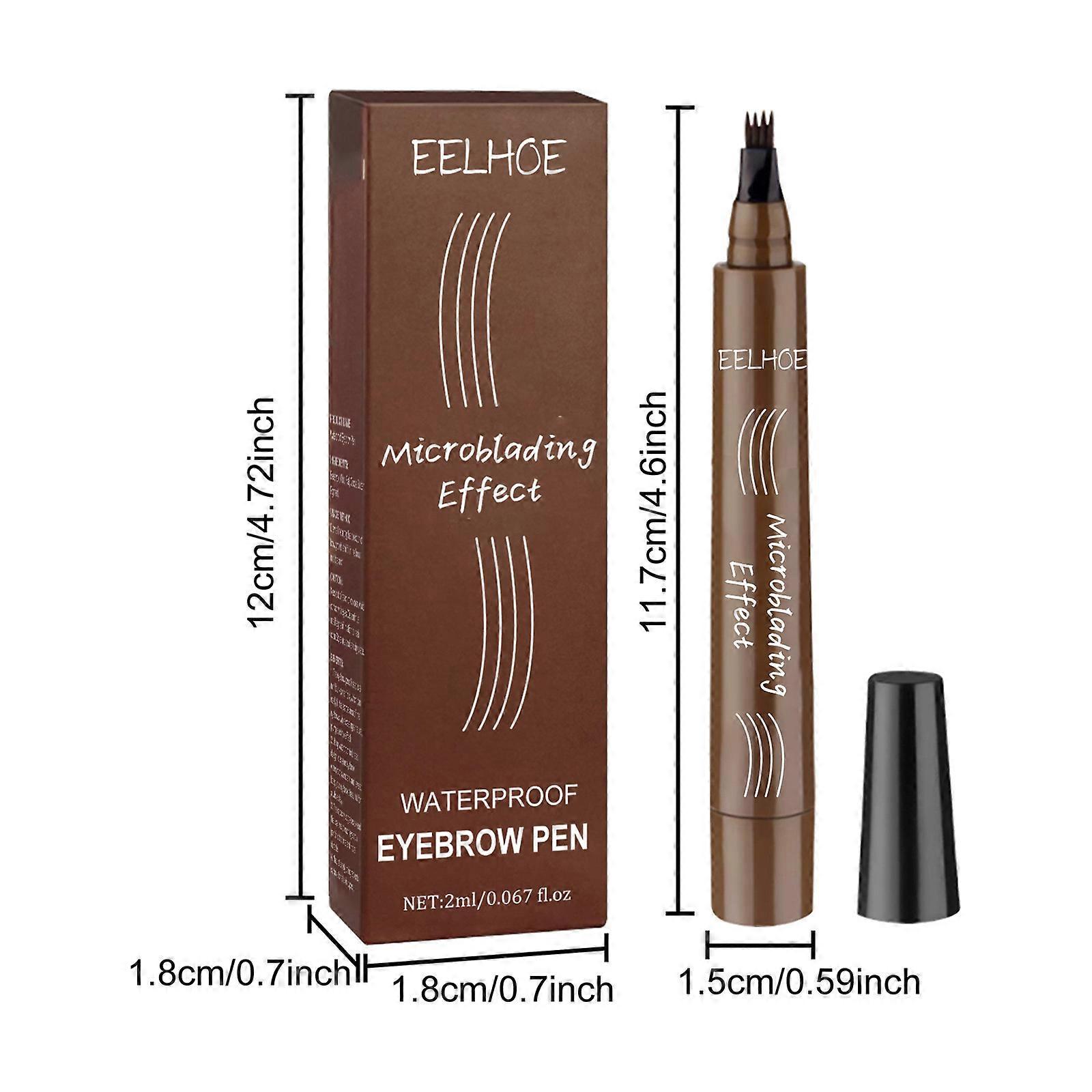 Crayon à sourcils à quatre pointes, facile à colorer et à créer un effet dégradé naturel pour les sourcils, 2 ml